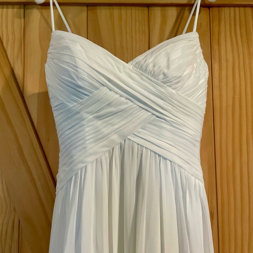 David's Bridal Ivory Gown with Spaghetti Straps - Picture 5 of 7